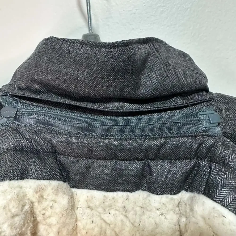Okie Dokie Gray Winter Parka Coat Size 18mons, Removable Hood Shearling Lined